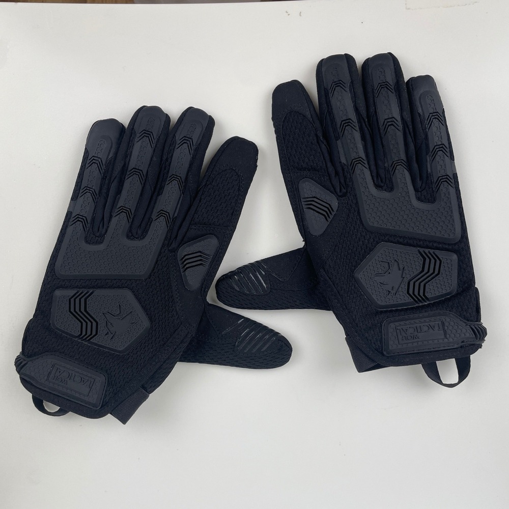 Wolf Tactical Men Black Padded Utility Shooting Gloves Full Finger Combat Gear L